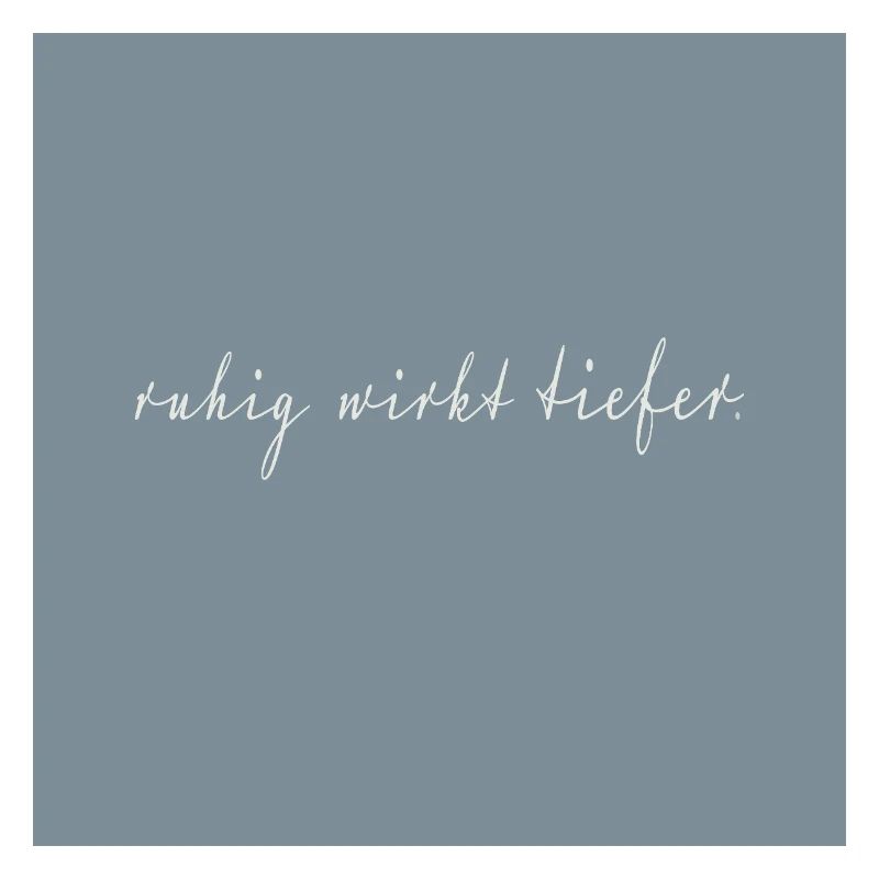 Affiche typographie « Calm Looks »