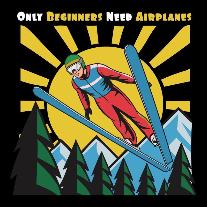 Ski jumping, flying like pros