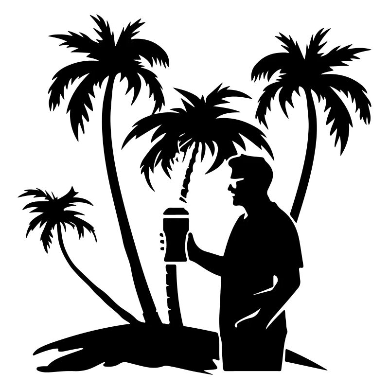 Holiday Palm Trees Tour Silhouette
