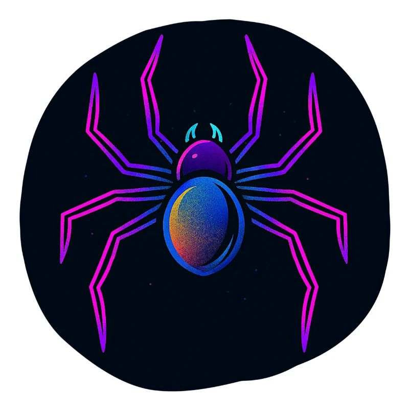 Neon Spider in Space