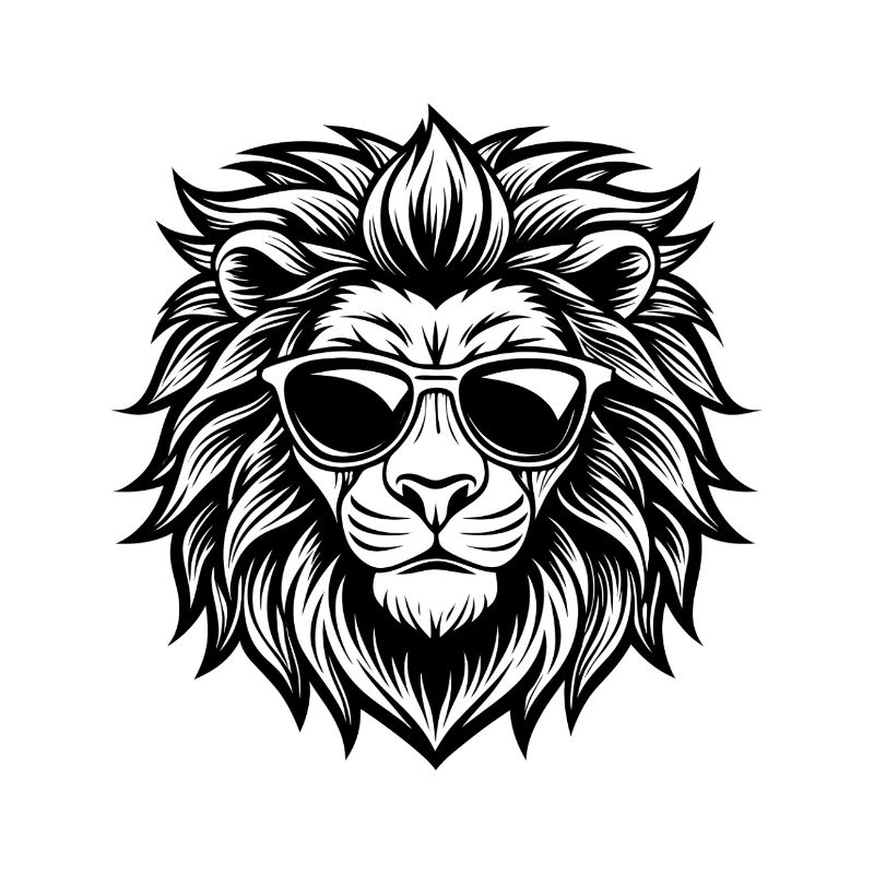 Löwe mit Sonnenbrille