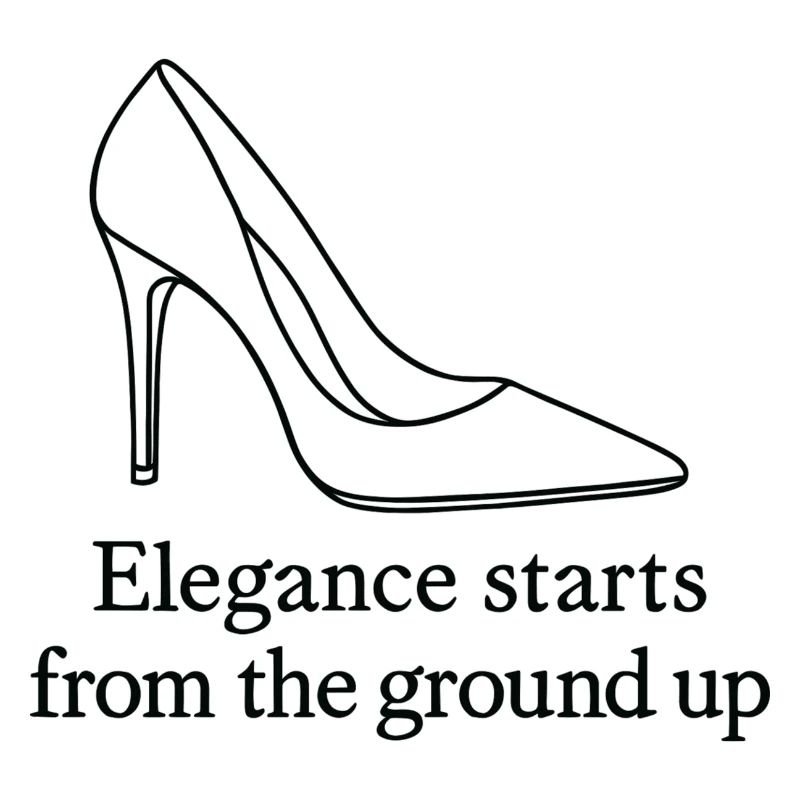 Art de la ligne de talons hauts – Citation de mode Élégance