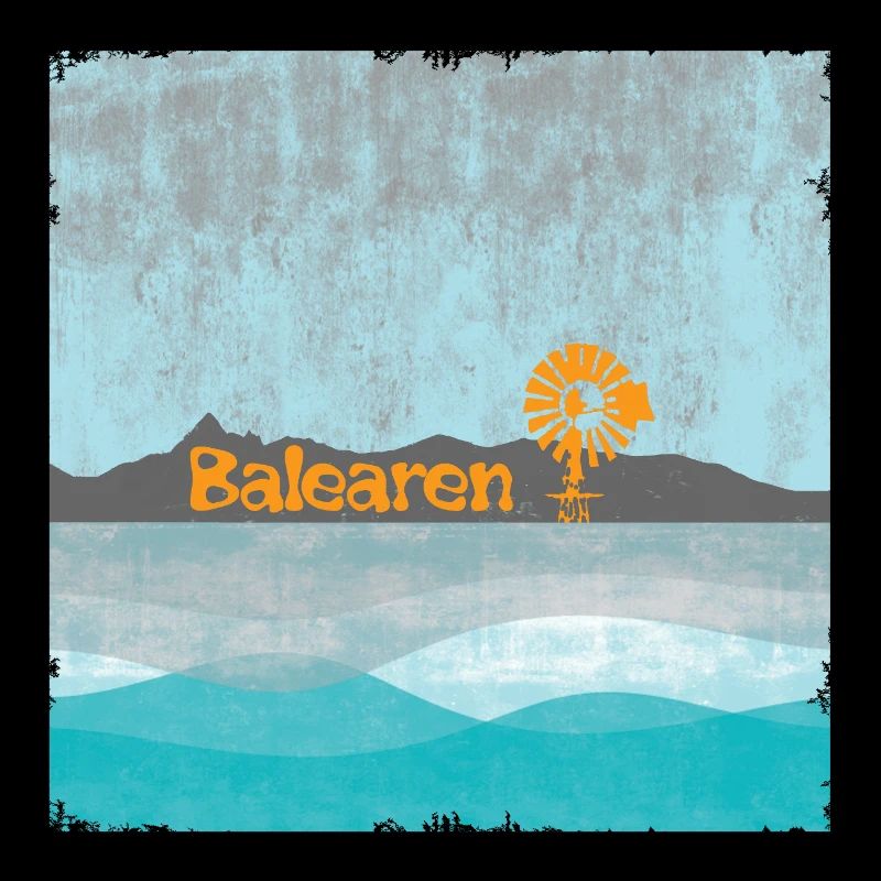 Balearen Küste Windmühle Sonnenflug