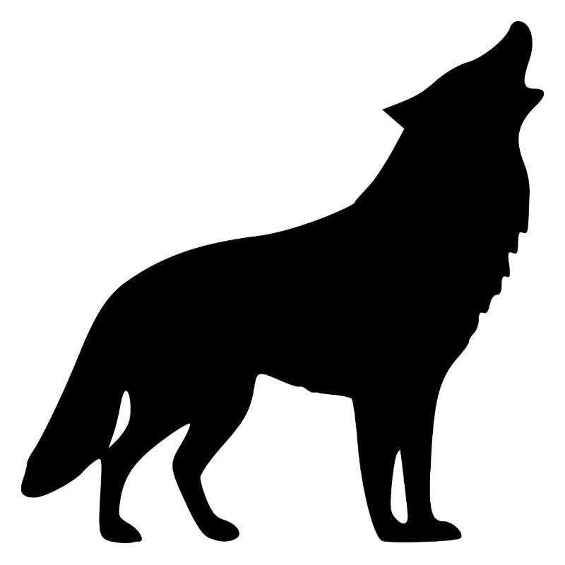 Howling wolf black