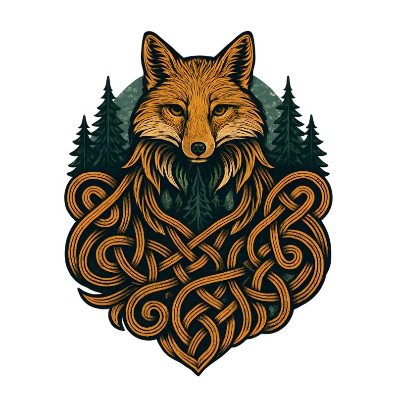Fuchs im Knotenkunstwald