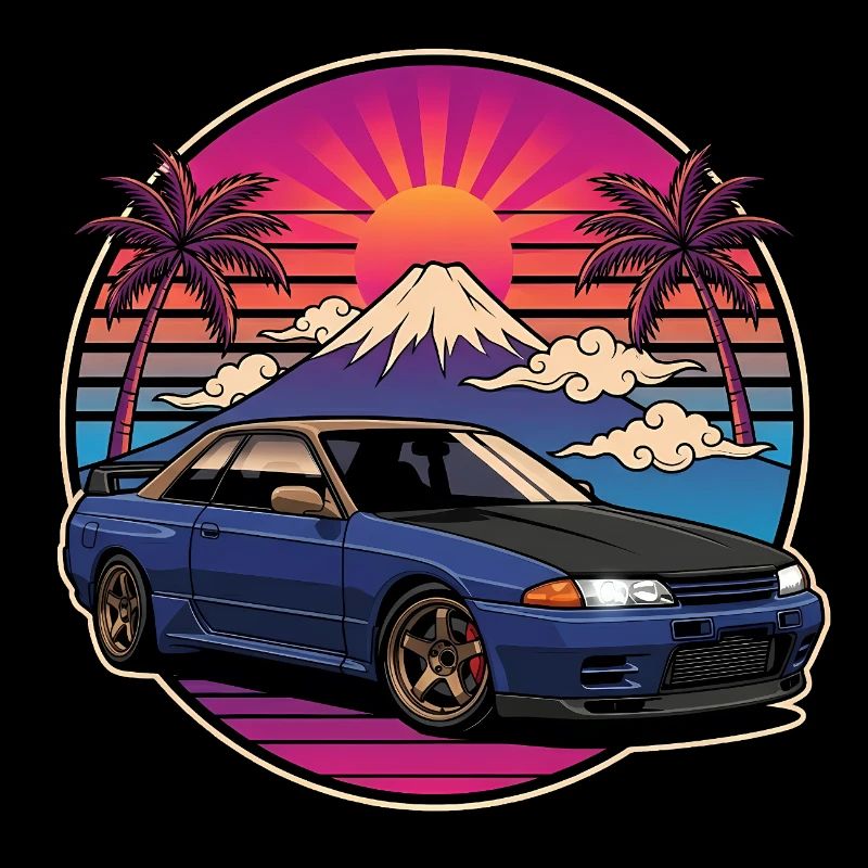 JDM car Japanese Retro Car Racing Drifting Legend