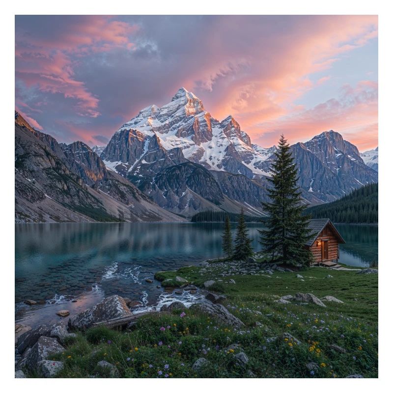 Coucher de soleil sur Alpenbergsee