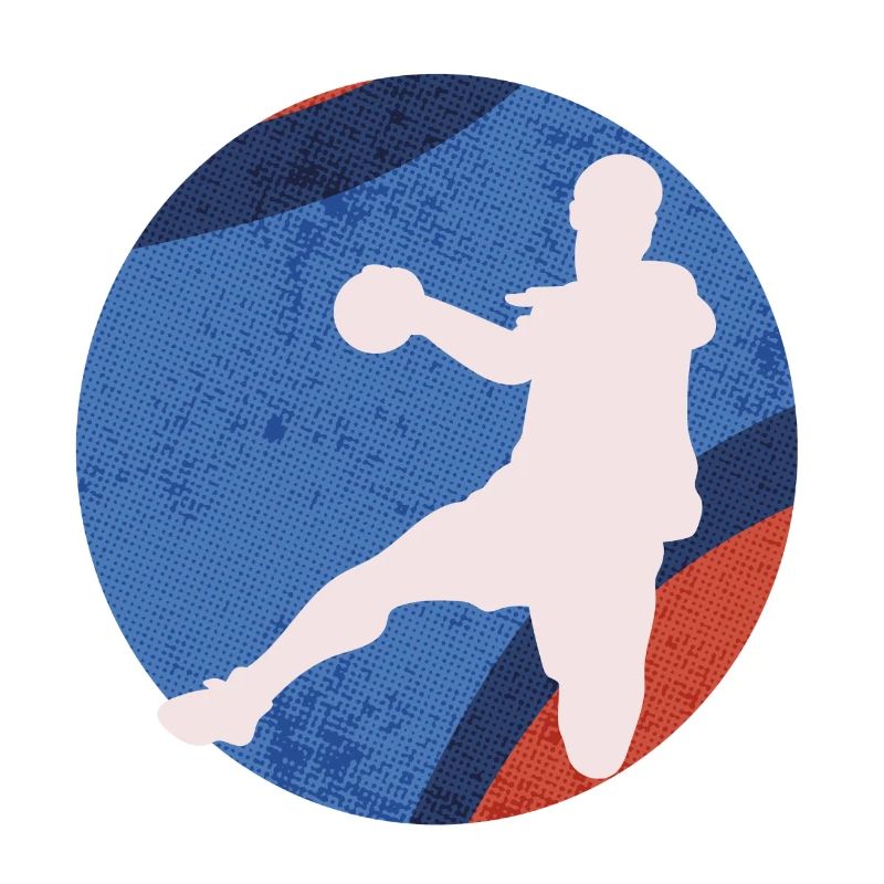 Silhouette de basket dans une pop rétro