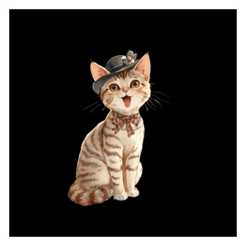 Chaton en nœud papillon Fedora
