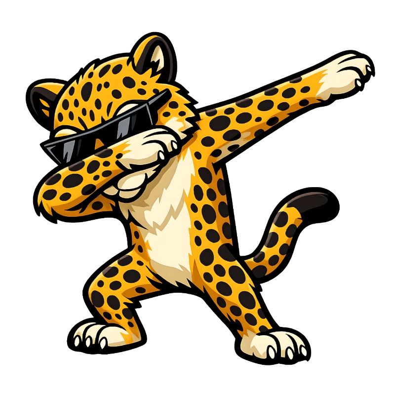 Tappage du design du léopard guépard Gepard