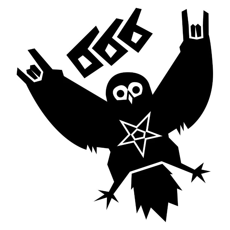Black Metal Eule