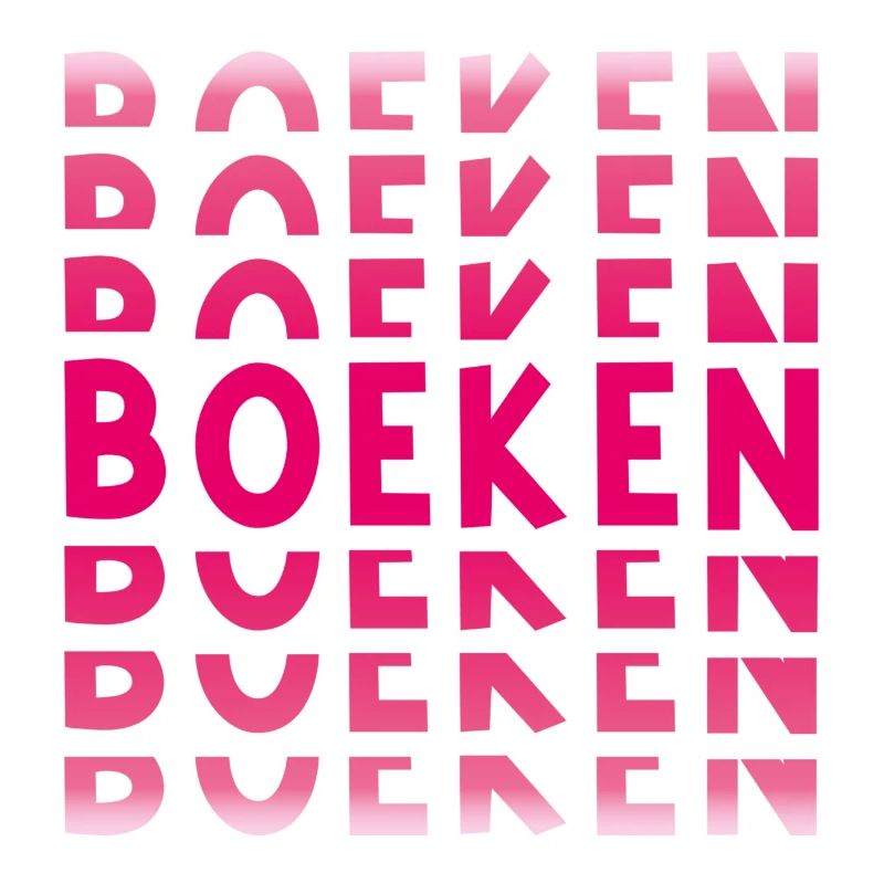 Books in pink gradient