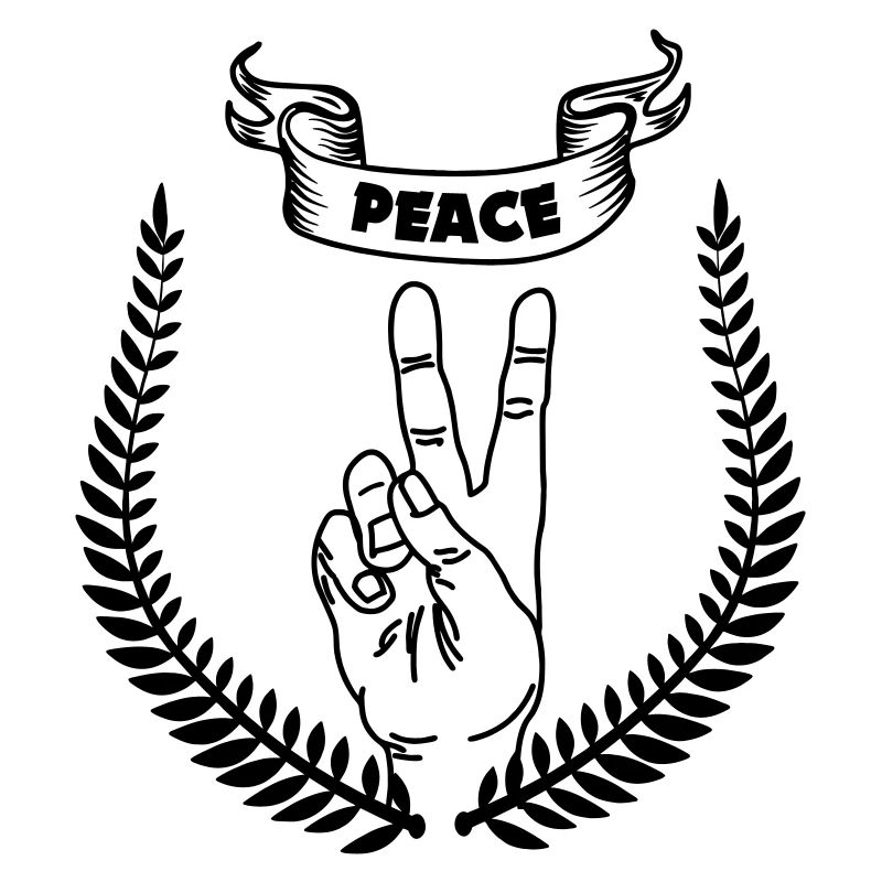 Handgeste Frieden FRIEDEN 2