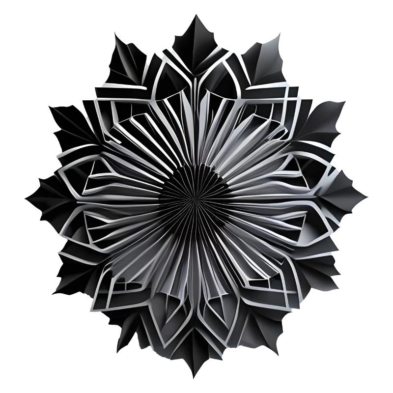 Schwarzer Origami-Stern