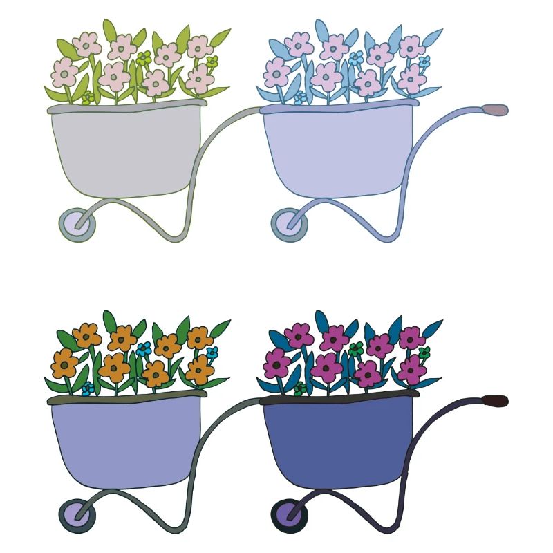 Wheelbarrows 4-fold