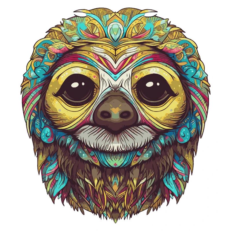 Psychedelic sloth