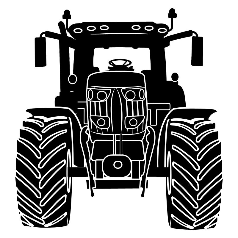 Vorderansicht des Ackerschleppers