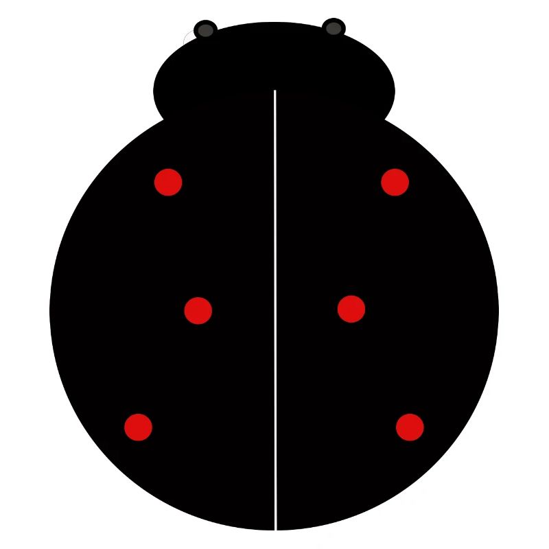 Black Ladybug with Red Dots