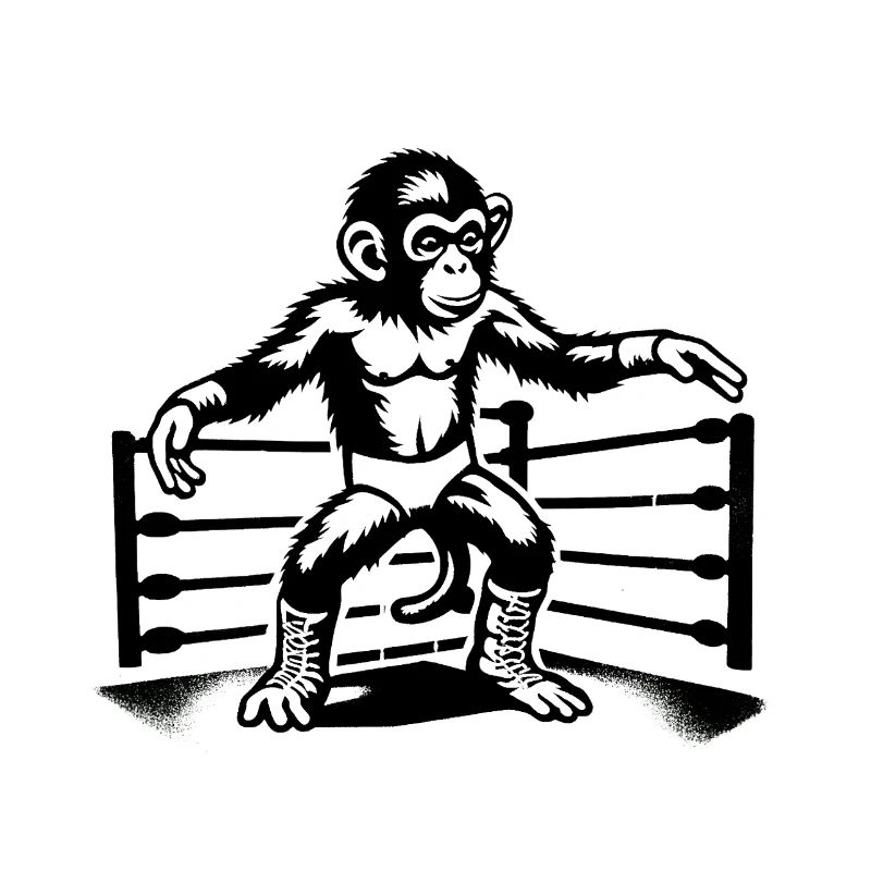 Monde des singes de lutte