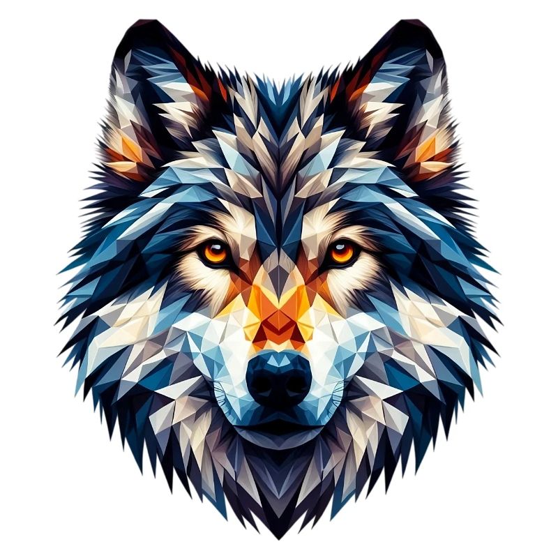 Polygonaler Wolf