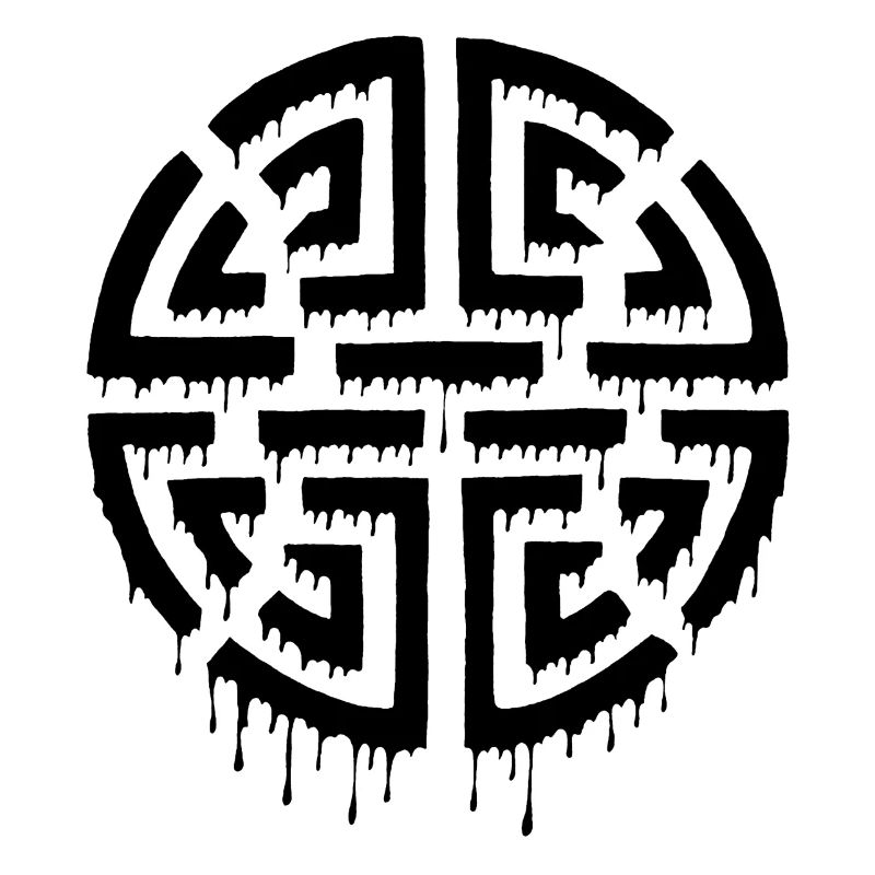 Graffiti eines schwarzen Labyrinths