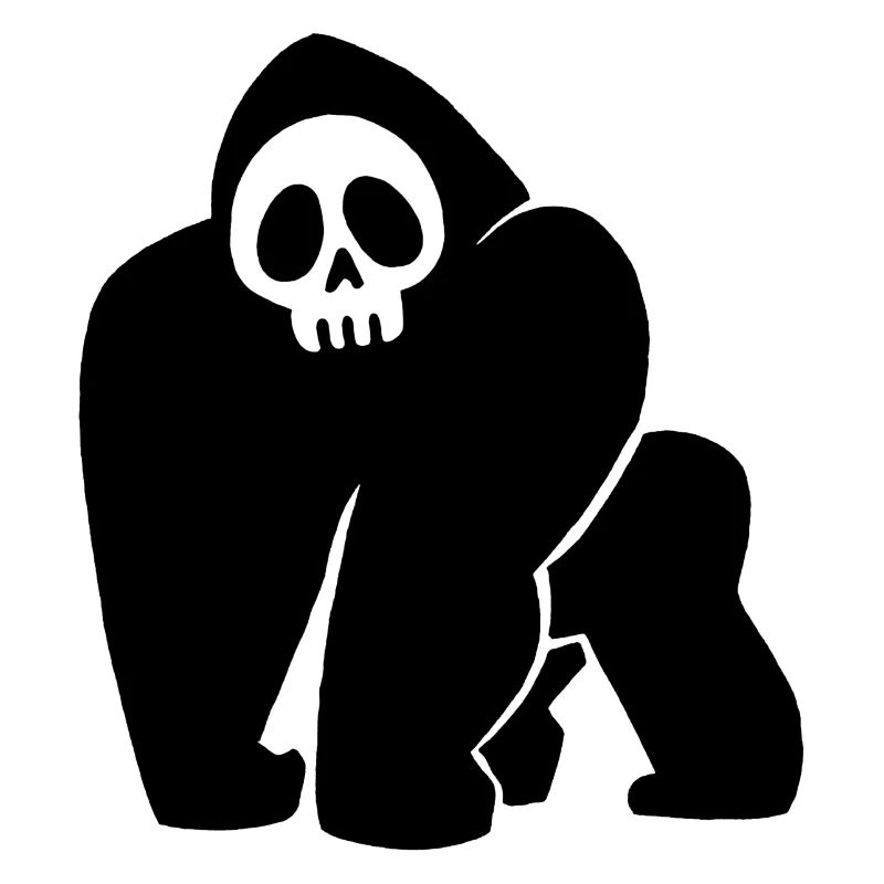 Schwarzer Gorilla Schädel
