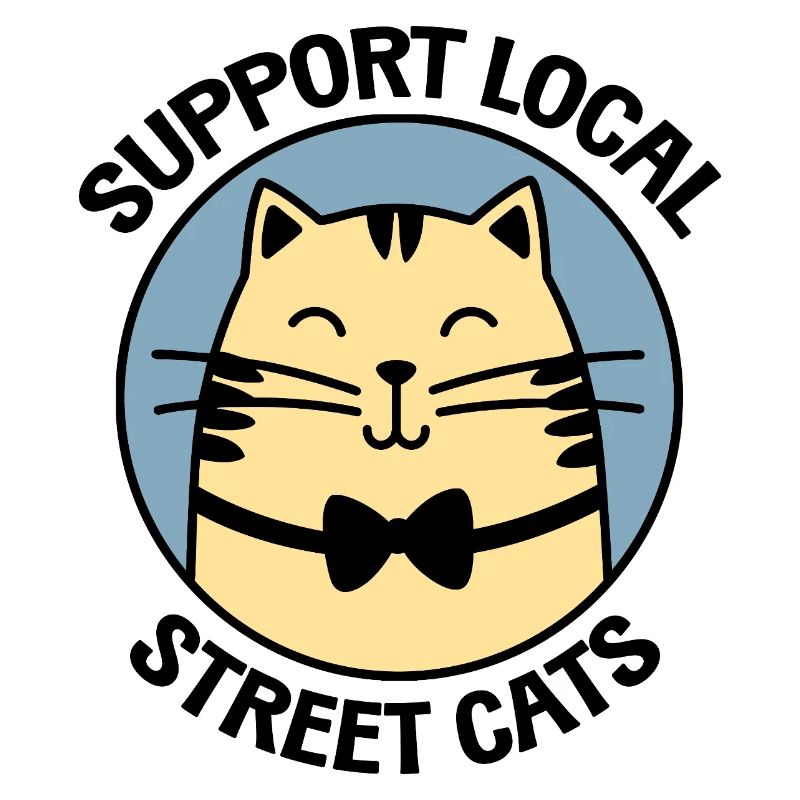 Classy Bowtie Cat – Stilvolle Cartoon-Katze