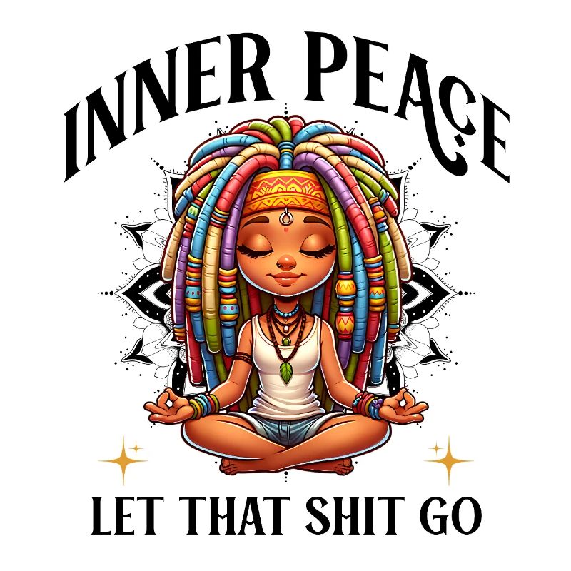 Bunte Meditationsfigur Dreadlocks Yoga 