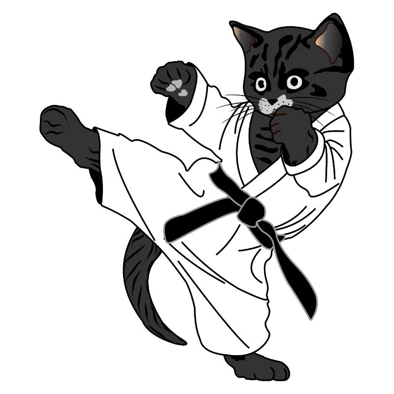 Black Cat Karate Kick, Kick