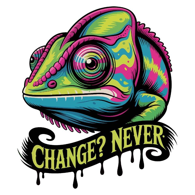Neon Chameleon Change Never