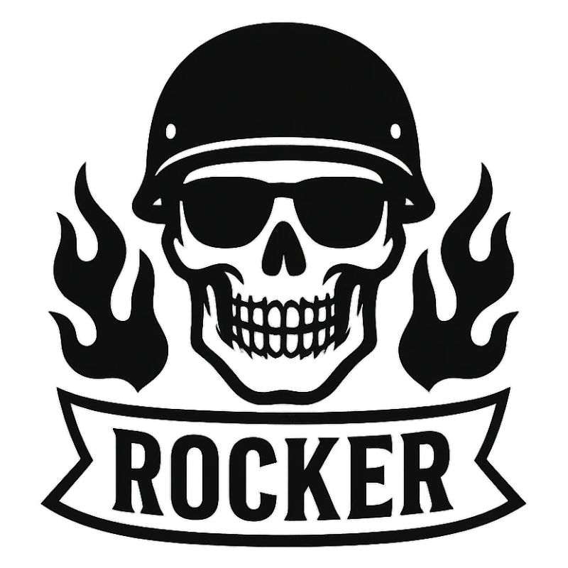 Flammen Skull Rocker