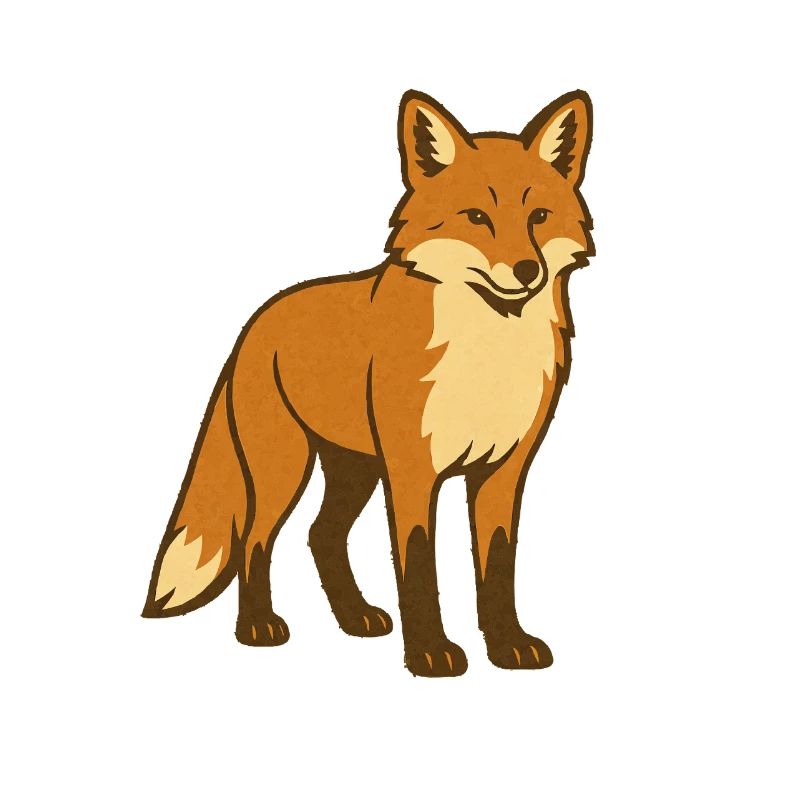Playful Fox Cartoon