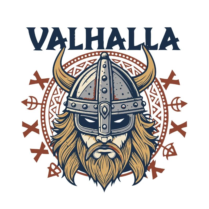 Walhalla Wikinger Helm Illustration