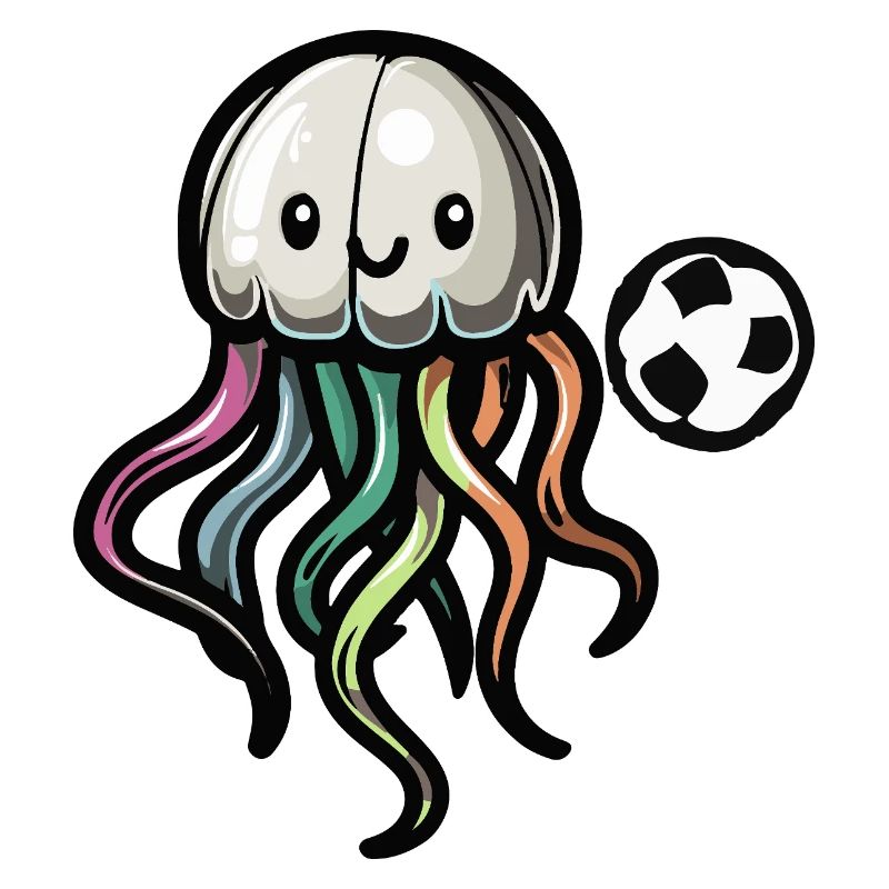 Qualle Fußball Comic