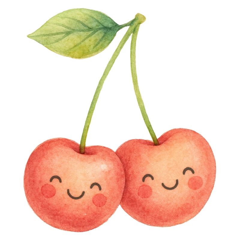 Cuddly Cherry Couple Cherry Fruit Summer Love