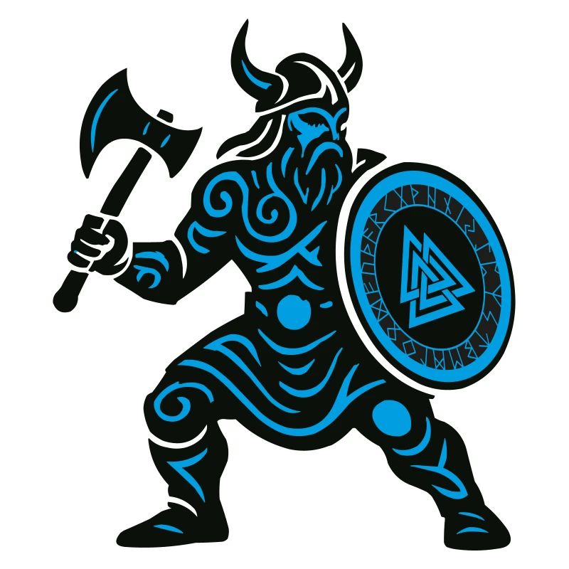 Viking Rune Warrior with Axe