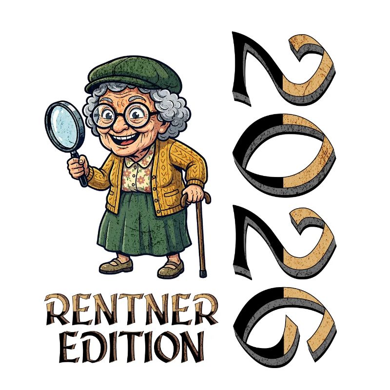 Rentner Ruhestand Design