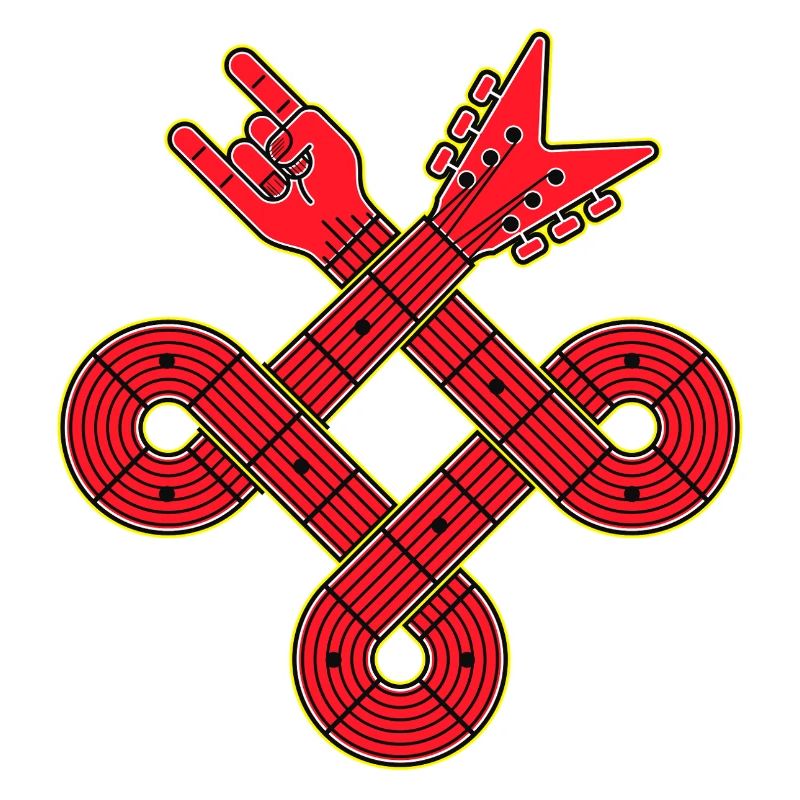 Intertwined Guitar Knot