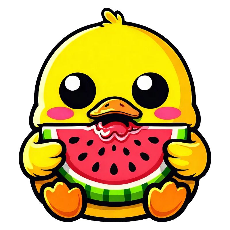 Été du canard doux Chibi Kawaii Melon