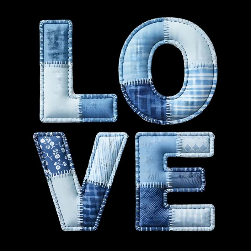 Love Moderne Patchwork Kunst