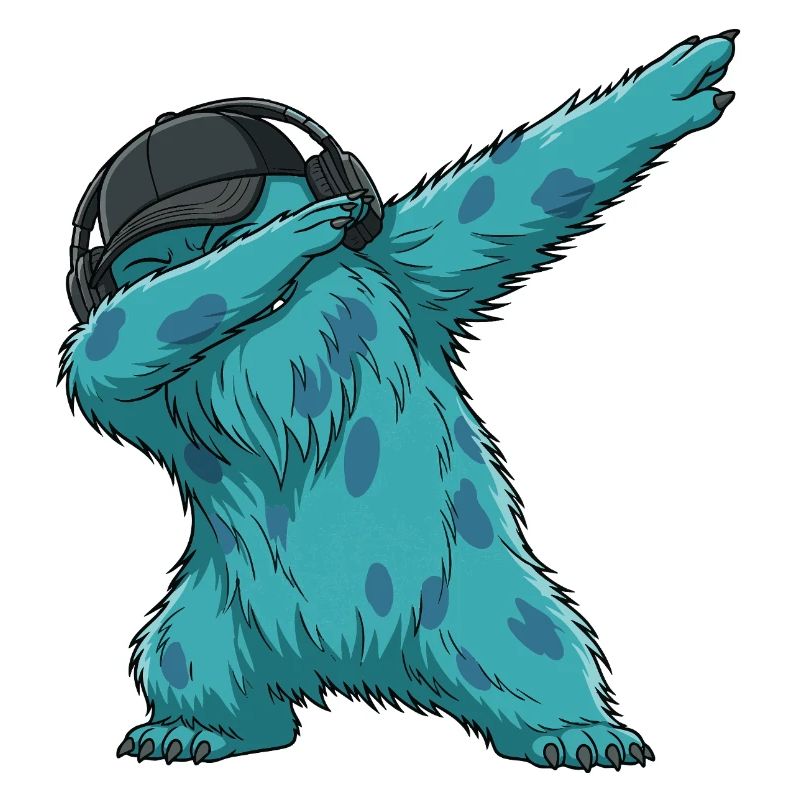 Danse de la danse fluffo du monstre Fluffonster