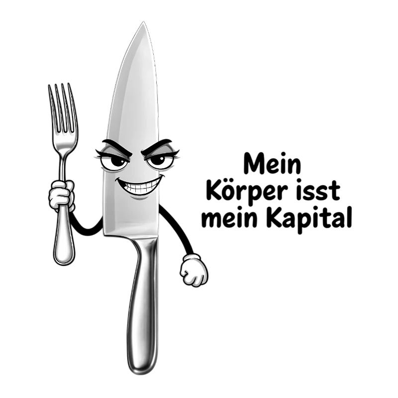 Freches Küchenmesser-Motiv