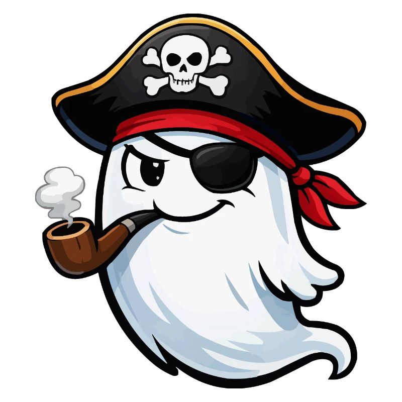Ghost Pirate with Pipe
