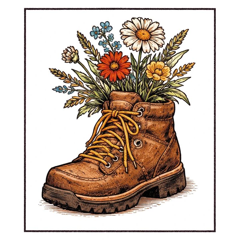 Bouquet de fleurs sauvages Boot Blooms