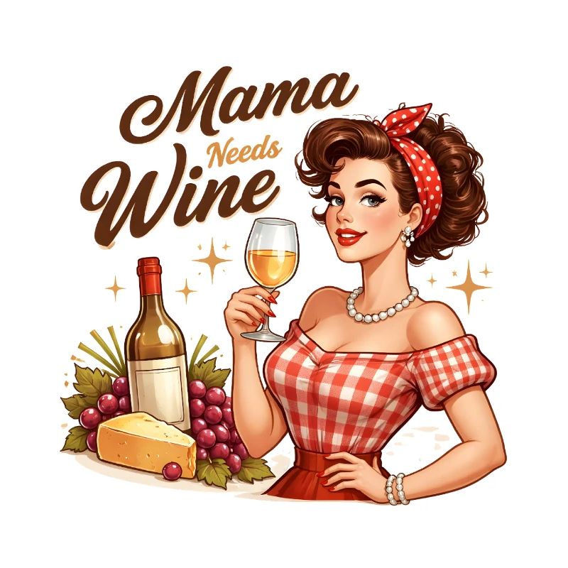 Mama Braucht Wein. Mama needs Wine