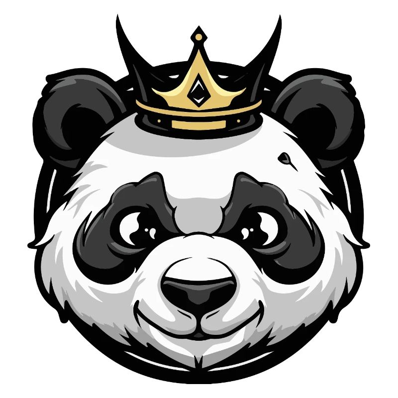 Couronne de tête de panda