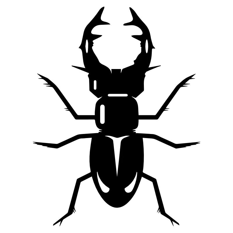stilisierter Hirschkäfer mit prächtigen Geweih