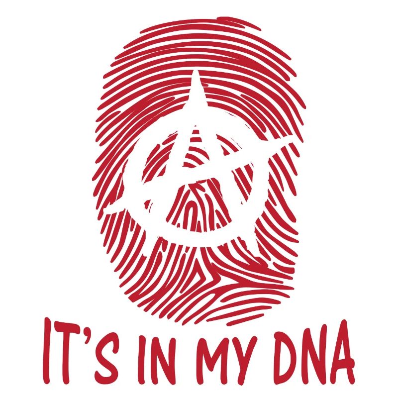 autocollant anarchie symbole c’est dans mon empreinte digitale d’ADN