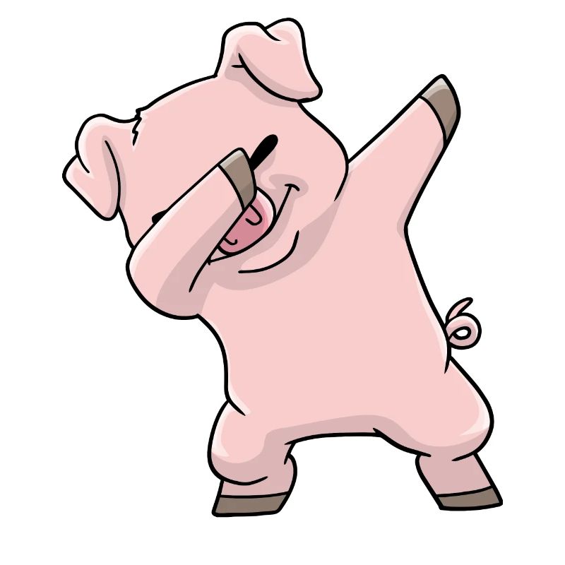 Schwein Kawaii Dabbing