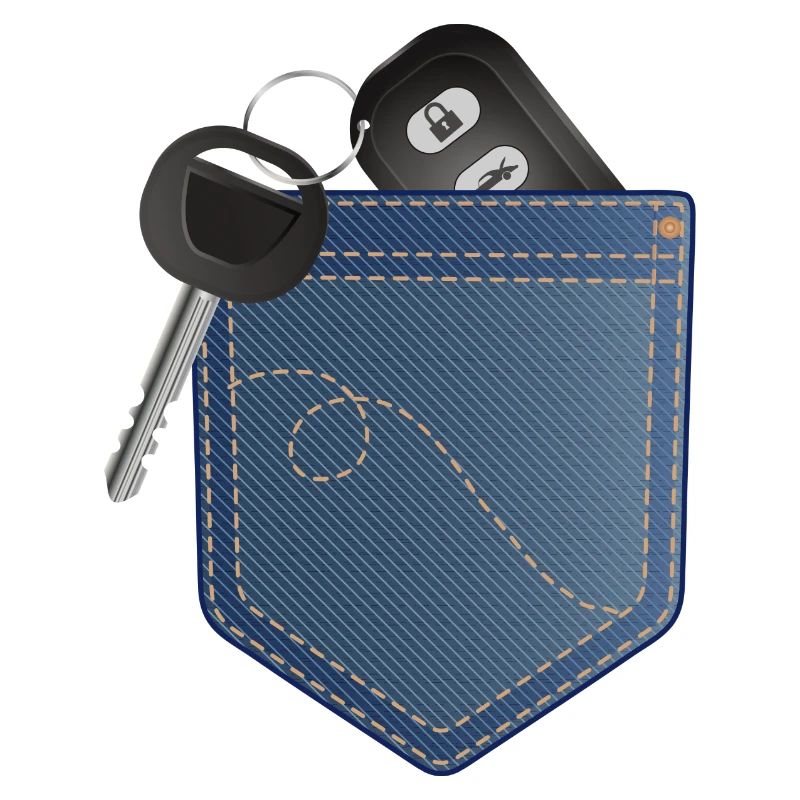 Clé de voiture avec télécommande dans votre poche
